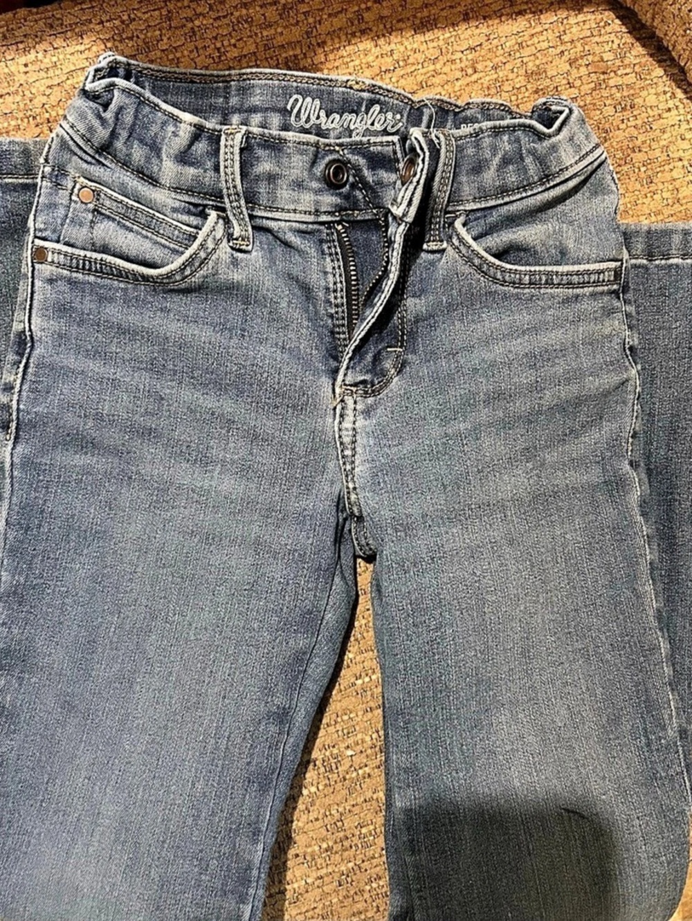 Wrangler Girls Bootcut Jeans Blue Size 7 Slim